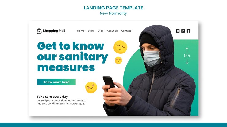 Kostenlose PSD neue designvorlage für die landingpage für normalität