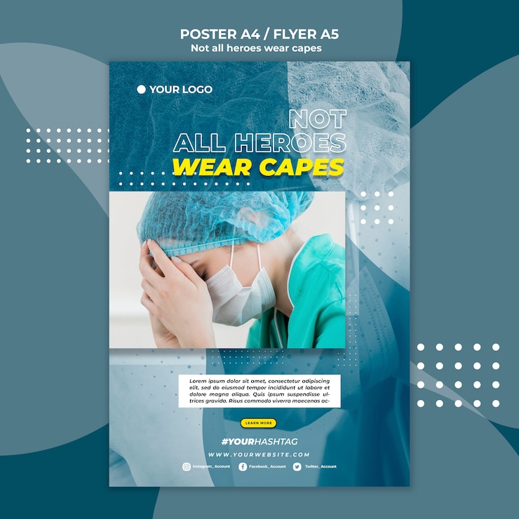 Kostenlose PSD nicht alle helden tragen eine cape-flyer-vorlage