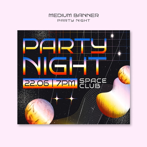 Kostenlose PSD night club template design