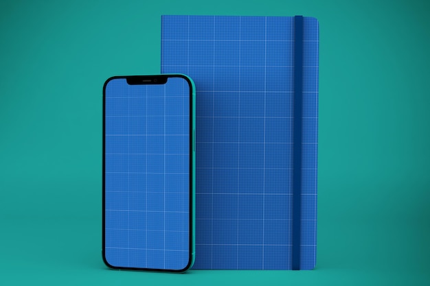 Notebook & smartphone mockup