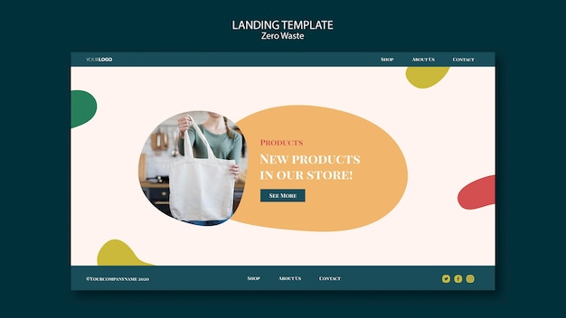 Null-Abfall-Landingpage