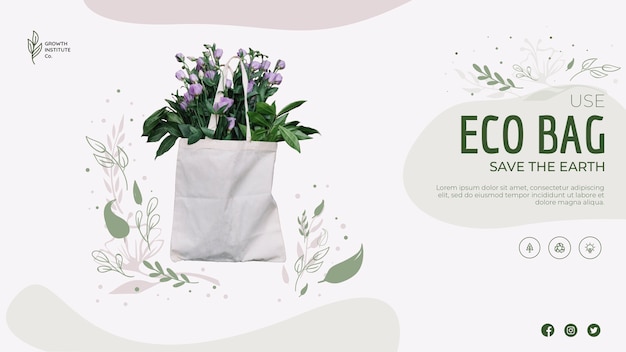 Öko-tasche für blumen und einkaufen