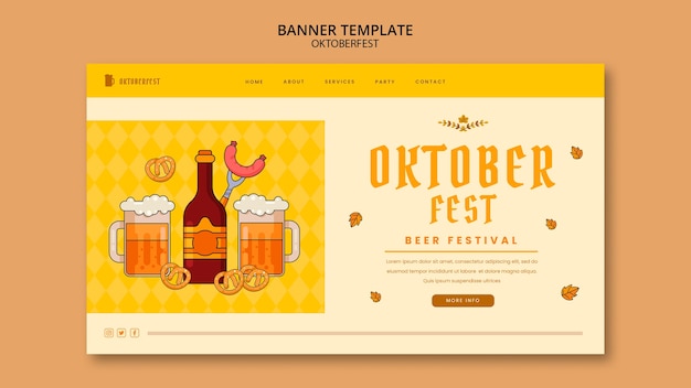 Kostenlose PSD oktoberfest-banner-template-design