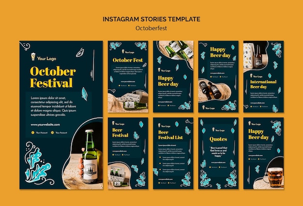 Oktoberfest instagram geschichten vorlage