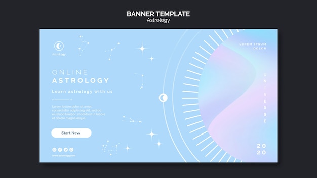 Online Astrologie Banner Vorlage