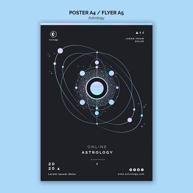 Online Astrologie Poster Vorlage