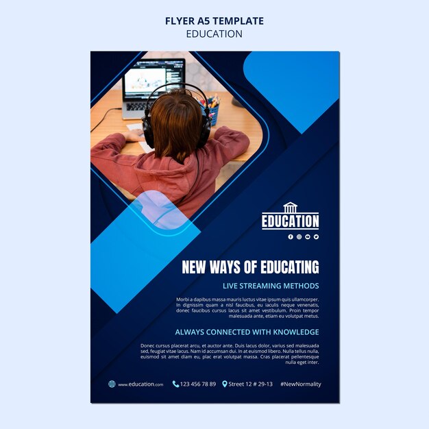Online-Bildungsflyer Vorlage
