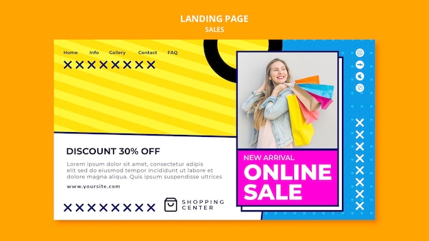 Online-sale-landingpage mit rabatt