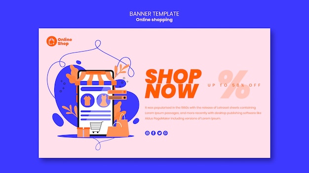 Kostenlose PSD online-shopping-banner-design