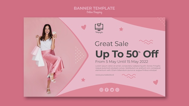 Kostenlose PSD online-shopping-banner-design