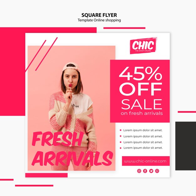 Online-Shopping-Flyer-Vorlage
