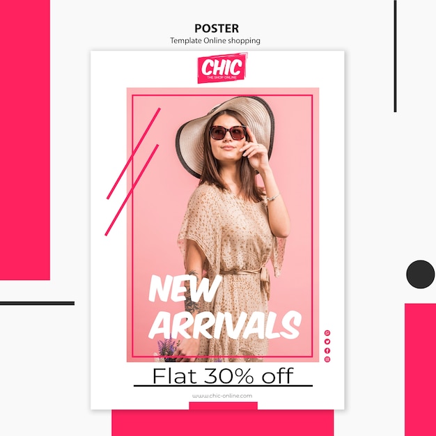 Kostenlose PSD online-shopping-poster-design