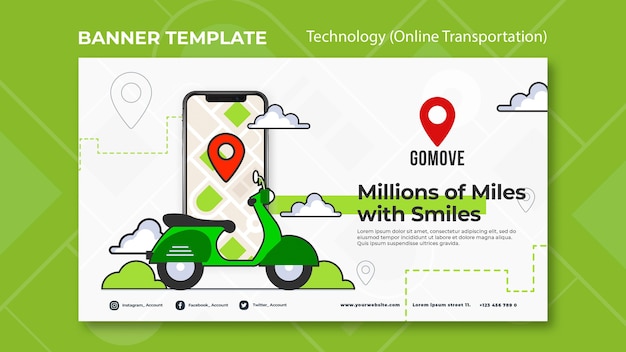 Online-Transport-Banner-Vorlage