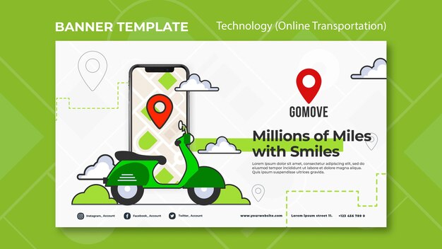 Online-Transport-Banner-Vorlage