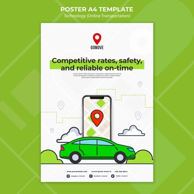 Online-Transportplakatvorlage