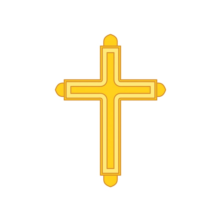 Kostenlose PSD ornamentelle kreuzillustration