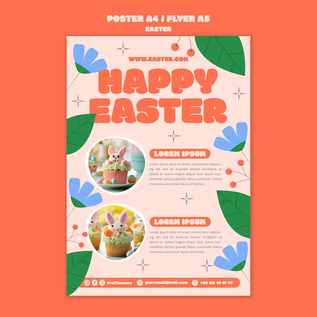 Kostenlose PSD ostern-vorlagendesign