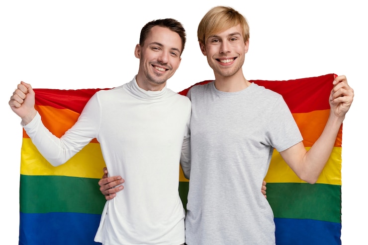 Kostenlose PSD paar, das seine sexuelle orientierung feiert