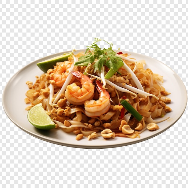 Pad thai isoliert auf transparentem hintergrund