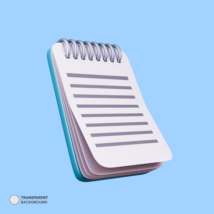 Kostenlose PSD papier auf zwischenablage symbol 3d render illustration