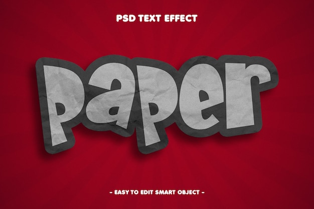 Kostenlose PSD papiertext-effekt