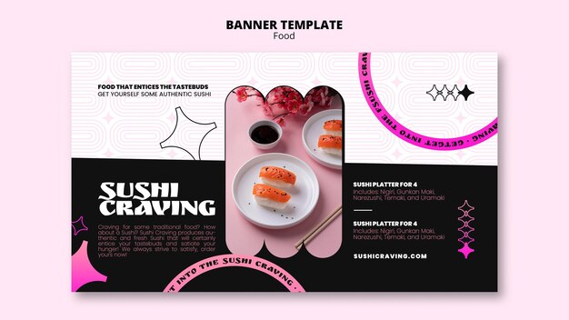 Pastell-Neon-Art-Deco-Essensvorlage