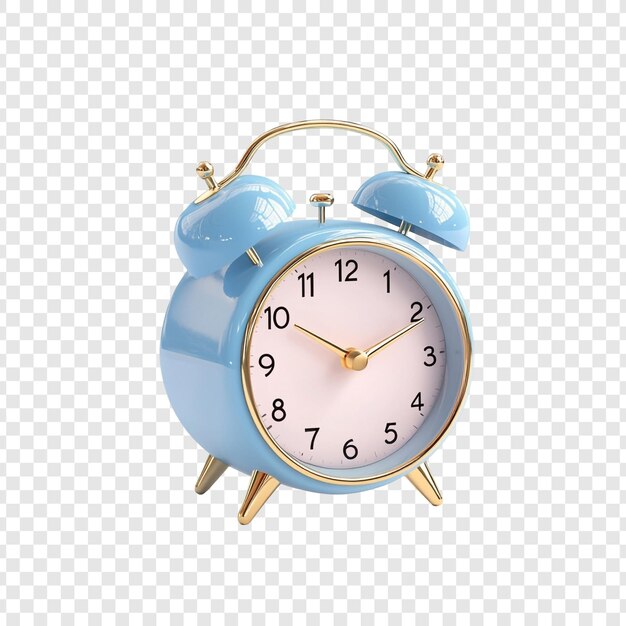 Pastellblauer Vintage-Wecker Eine klassische Uhr