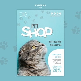 Pet shop poster vorlage
