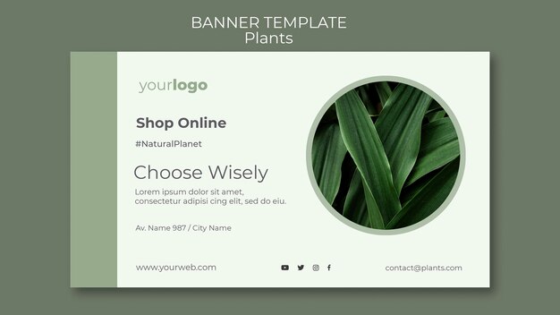 Pflanzen Shop Vorlage Banner