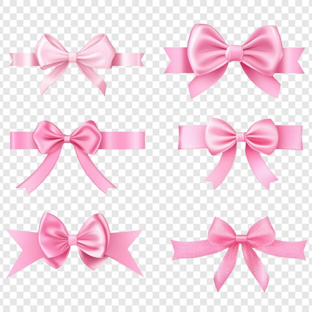 Pink Satin Ribbon Bows Collection Elegante festliche und vielseitige Designs