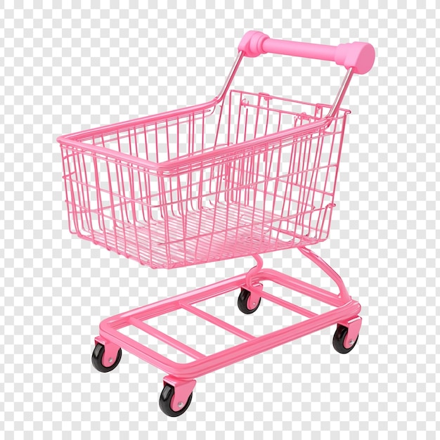 Pinker Einkaufswagen Ein Einzelhandels-Ikon