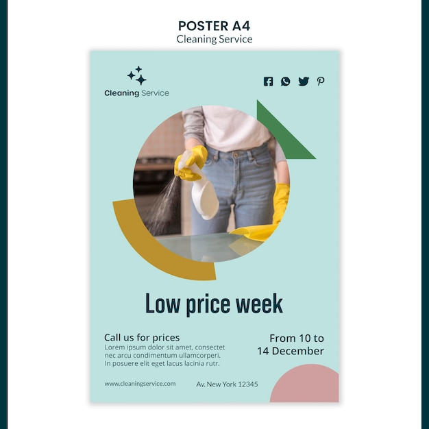 Plakat für Hausreinigungsunternehmen