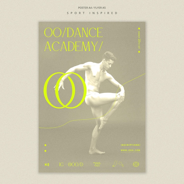 Plakat Tanzakademie Vorlage
