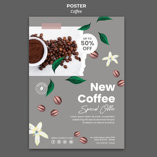 Plakatschablone für kaffee