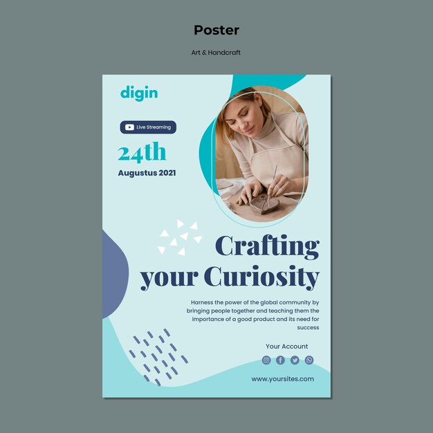 Plakatschablone für Kunst und Handwerk