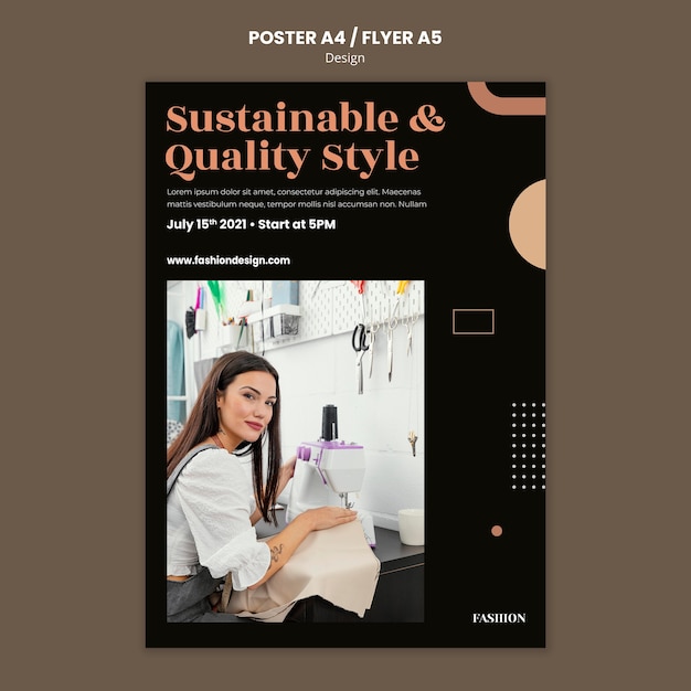 Plakatschablone für Modedesigner