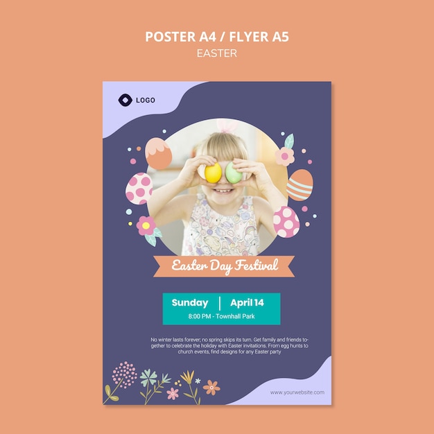 Plakatschablone mit Ostertagsthema