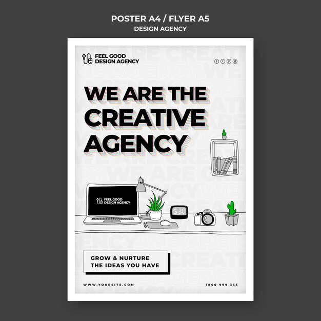 Plakatvorlage der kreativen Designagentur