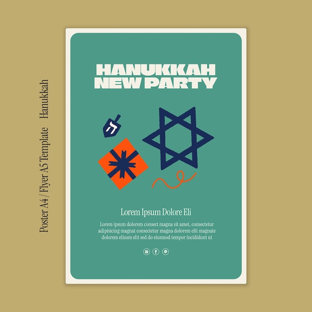 Plakatvorlage für die Chanukka-Feier