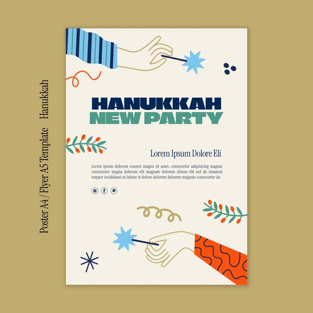 Plakatvorlage für die Chanukka-Feier