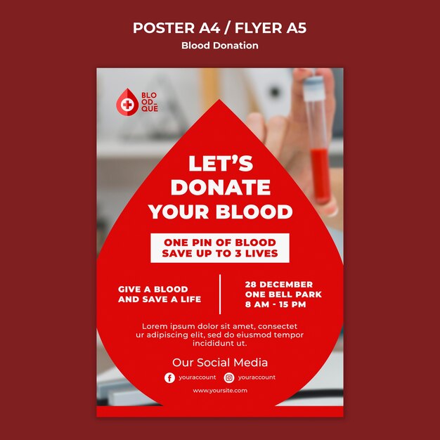 Plakatvorlage für humanitäre Aktionen