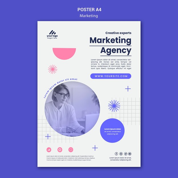 Plakatvorlage für Marketingstrategien