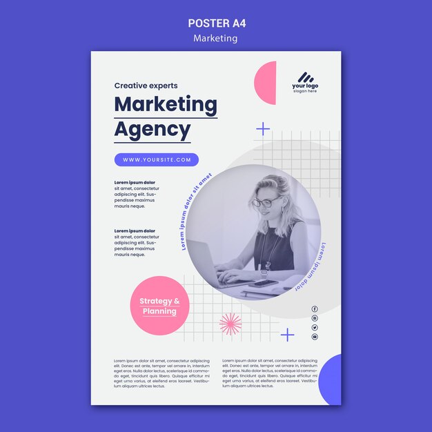 Plakatvorlage für Marketingstrategien