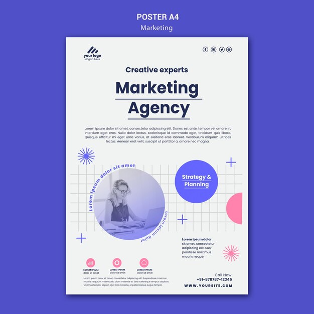 Plakatvorlage für Marketingstrategien