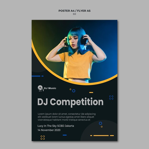 Plakatvorlage für Musikfestival