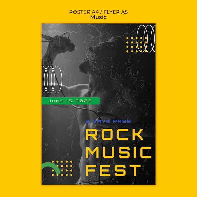 Plakatvorlage für Musikshows