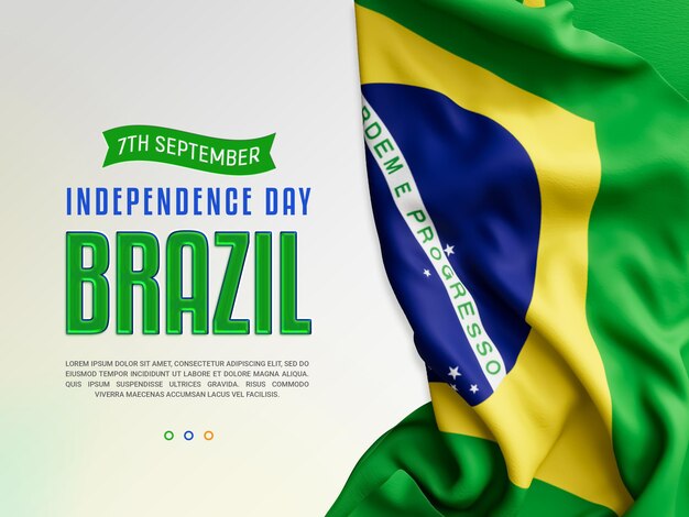 Plakatvorlage zum Unabhängigkeitstag von Brasilien