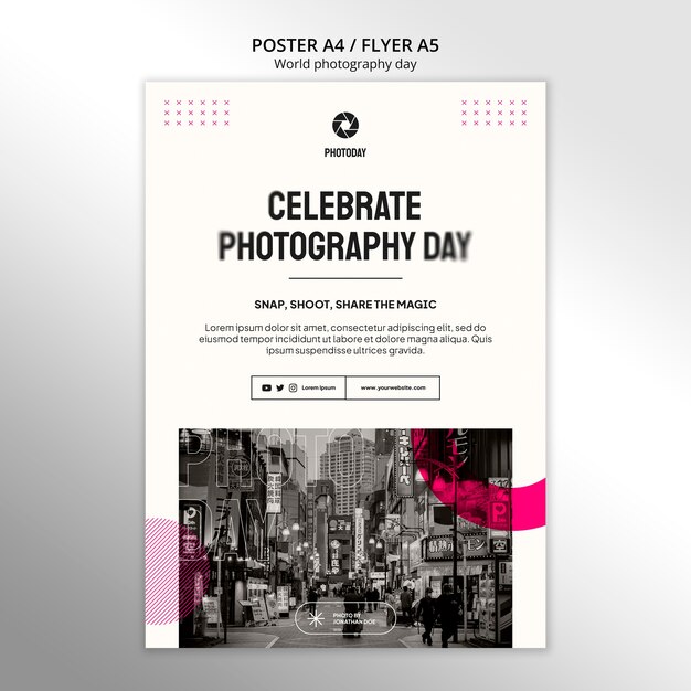 Plakatvorlage zum Welttag der Fotografie