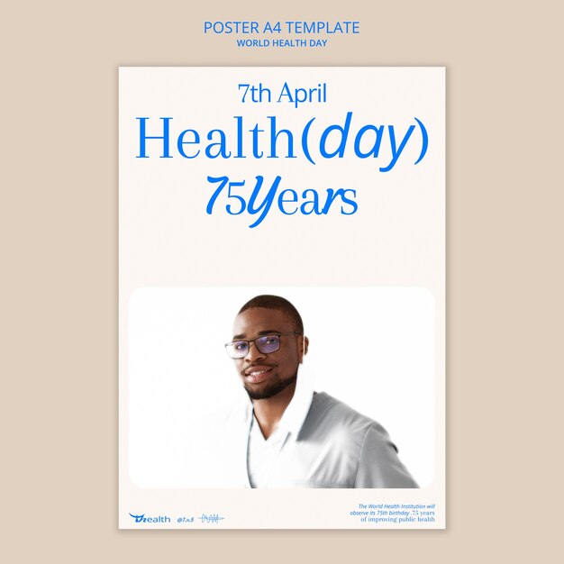 Plakatvorlage zur Feier des Weltgesundheitstages