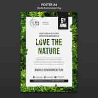 Kostenlose PSD plakatvorlagendesign zum weltumwelttag